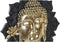 Decoratieve figuren DKD Home Decor Zwart Gouden Boeddha MDF Hars (27 x 8 x 33,5 cm) (2 Stuks)