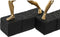 Decoratieve figuren DKD Home Decor Zwart Gouden Hars Gymnast Modern (21 x 5,5 x 25,5 cm) (2 Stuks)