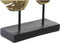 Decoratieve figuren DKD Home Decor Zwart Gouden Metaal Hars Blad van een plant (25,5 x 6 x 34 cm)