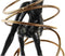 Decoratieve figuren DKD Home Decor Zwart Gouden Metaal Hars Modern (17 x 14 x 42,5 cm)