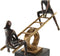 Decoratieve figuren DKD Home Decor Zwart Gouden Metaal Hars Personen Modern (27 x 9 x 27,5 cm)