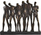 Decoratieve figuren DKD Home Decor Zwart Koper Hars Personen Modern (40 x 10,5 x 34,5 cm)