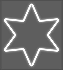 Decoratieve figuren EDM Flexiled Ster Wit 220 V (60 x 3 x 80 cm)