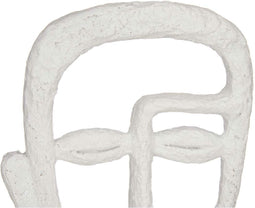 Decoratieve figuren Gezicht Wit 19,5 x 38 x 10,5 cm (4 Stuks)