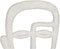 Decoratieve figuren Gezicht Wit 19,5 x 38 x 10,5 cm (4 Stuks)
