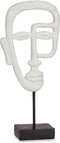 Decoratieve figuren Gezicht Wit 19,5 x 38 x 10,5 cm (4 Stuks)