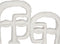 Decoratieve figuren Gezicht Wit 27 x 32,5 x 10,5 cm (4 Stuks)