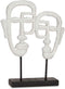 Decoratieve figuren Gezicht Wit 27 x 32,5 x 10,5 cm (4 Stuks)
