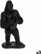 Decoratieve figuren Gorilla Saxofoon Zwart 15 x 38,8 x 22 cm (3 Stuks)