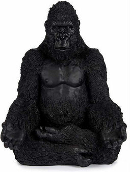 Decoratieve figuren Gorilla Yoga Zwart 19 x 26,5 x 22 cm (4 Stuks)