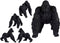 Decoratieve figuren Gorilla Zwart Hars (30 x 36 x 45 cm)
