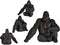 Decoratieve figuren Gorilla Zwart Hars (34 x 50 x 63 cm)
