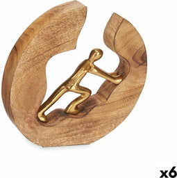 Decoratieve figuren Gouden Metaal 22 x 22 x 4 cm (6 Stuks)