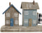 Decoratieve figuren Home ESPRIT Blauw Rood Multicolour Huizen 25,5 x 9 x 13,5 cm (2 Stuks)