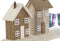 Decoratieve figuren Home ESPRIT Blauw Rood Multicolour Huizen 25,5 x 9 x 13,5 cm (2 Stuks)