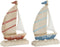 Decoratieve figuren Home ESPRIT Blauw Rood Natuurlijk Kaarsenmaker 15 x 4,5 x 23,5 cm (2 Stuks)
