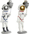 Decoratieve figuren Home ESPRIT Blauw Wit Rood Vrouw Ruimtevaarder 16 x 12 x 41 cm (2 Stuks)