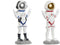 Decoratieve figuren Home ESPRIT Blauw Wit Rood Vrouw Ruimtevaarder 9 x 7 x 20 cm (2 Stuks)