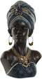 Decoratieve figuren Home ESPRIT Blauw Zwart Gouden Afrikaanse 23 x 17 x 39 cm