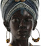 Decoratieve figuren Home ESPRIT Blauw Zwart Gouden Afrikaanse 23 x 17 x 39 cm