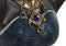 Decoratieve figuren Home ESPRIT Blauw Zwart Gouden Afrikaanse 23 x 17 x 39 cm