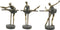 Decoratieve figuren Home ESPRIT Grijs Gouden Balletdanseres 14 x 8 x 20 cm (3 Stuks)