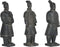 Decoratieve figuren Home ESPRIT Grijs Strijder 18,5 x 16,5 x 57 cm (3 Stuks)