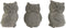 Decoratieve figuren Home ESPRIT Grijs Uil Verouderde afwerking 10 x 9 x 14 cm (3 Stuks)