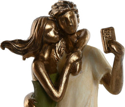 Decoratieve figuren Home ESPRIT Groen Gouden 12 x 8,5 x 25,5 cm