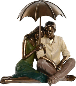 Decoratieve figuren Home ESPRIT Groen Gouden Koppel 15 x 11,5 x 12 cm