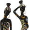 Decoratieve figuren Home ESPRIT Multicolour Afrikaanse 9 x 7 x 16,5 cm (2 Stuks)