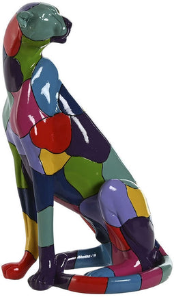 Decoratieve figuren Home ESPRIT Multicolour Panter 25 x 18 x 41 cm