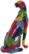 Decoratieve figuren Home ESPRIT Multicolour Panter 25 x 18 x 41 cm
