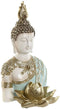 Decoratieve figuren Home ESPRIT Turkoois Gouden Boeddha Orientaals 12 x 12 x 22 cm