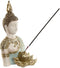 Decoratieve figuren Home ESPRIT Turkoois Gouden Boeddha Orientaals 12 x 12 x 22 cm