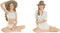 Decoratieve figuren Home ESPRIT Wit Beige Vrouw Mediterrane 9,5 x 7,5 x 13 cm (2 Stuks)
