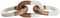 Decoratieve figuren Home ESPRIT Wit Bruin Gouden Ketting 10 x 10 x 36 cm