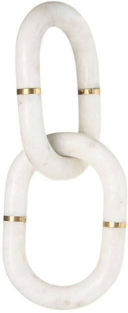 Decoratieve figuren Home ESPRIT Wit Gouden Ketting 13 x 13 x 28 cm