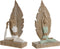 Decoratieve figuren Home ESPRIT Wit Groen Scandi 15,5 x 7,5 x 26,5 cm (2 Stuks)