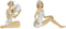 Decoratieve figuren Home ESPRIT Wit Hemelsblauw Mediterrane 8 x 8 x 12,5 cm (2 Stuks)