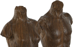 Decoratieve figuren Home ESPRIT Wit Lichtbruin Buste 9,5 x 8 x 31 cm (2 Stuks)