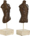 Decoratieve figuren Home ESPRIT Wit Lichtbruin Buste 9,5 x 8 x 31 cm (2 Stuks)