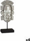 Decoratieve figuren Indiaas Zilverkleurig 17,5 x 36 x 10,5 cm (4 Stuks)