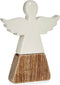 Decoratieve figuren Kerstmis Engel Keramisch Hout (2,5 x 18 x 15 cm)