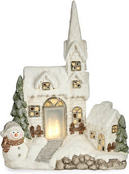 Decoratieve figuren Kerstmis LED Licht Huis Polyresin (18 x 54 x 42 cm)