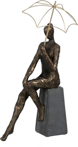 Decoratieve figuren Koper Vrouw 25 x 17,5 x 44 cm