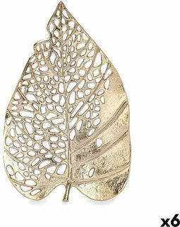 Decoratieve figuren Laken Gouden Metaal 40,5 x 4 x 26 cm (6 Stuks)
