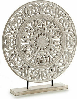 Decoratieve figuren Mandala Wit 7 x 49 x 44 cm (6 Stuks)