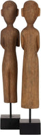 Decoratieve figuren Natuurlijk Afrikaan 14,5 x 9 x 38,5 cm (2 Stuks)