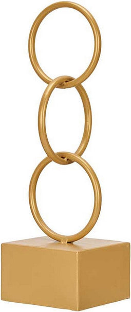 Decoratieve figuren Ringen Gouden Metaal (12,5 x 40,5 x 12,5 cm)